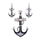 DianaL Boutique Nautical Anchor Pendant and Earrings Set NO ChainFast Shipping
