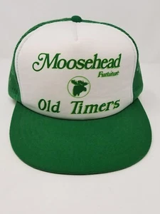 MOOSEHEAD Möbel Vintage Trucker Snapback Mesh Hut grün & weiß Yupoong - Bild 1 von 6