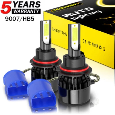 For FORD Taurus 1990 -2007 6000K 2X 9007 LED Headlight Hi/Lo Beam Bulbs Kit - Image 1 of 4