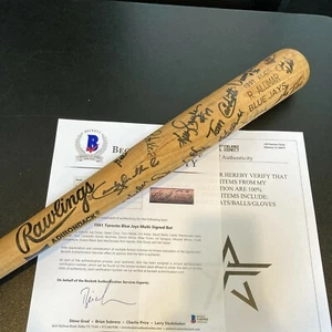1991 Toronto Blue Jays Team firmado por Roberto Alomar juego de playoffs usado murciélago Beckett - Imagen 1 de 12
