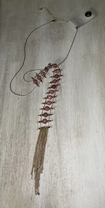 NWT Anthropologie Rose Quartz Gemstone Necklace - Picture 1 of 6