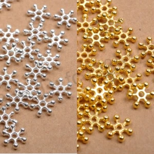 200 Stck. Silber & Golden BLUME GÄNSEBLÜMCHEN Zwischenring PERLEN - wählen Sie 6 mm, 8 mm, 10 mm - Bild 1 von 8