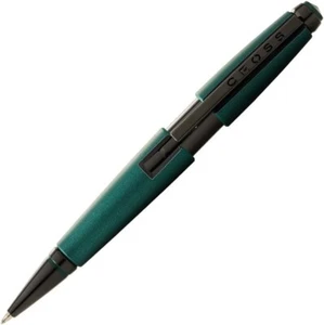 Cross Edge Green Rollerball Pen Black Ink Mini Pull Personalised Business Gift - Picture 1 of 5