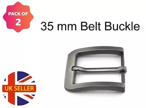 2X 35mm (1.3 inch) Leather Belt Replacement belt buckles - Picture 1 of 8