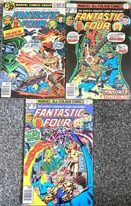 FANTASTIC FOUR. NUMBER'S 186-187 & 199. 1ST SERIES. (3 ISSUE 1977-1978 LOT). - Picture 1 of 16