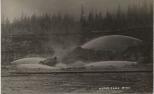 ANTIKE RPPC "HAPPY CAMP MINE" HAPPY CAMP CALIFORNIA HYDRAULISCHER BERGBAUBETRIEB - Bild 1 von 3