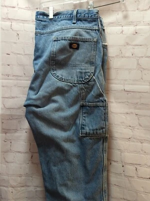 Dickie's men carpenter painter blue jeans 44x32 WELL USED see all photos - Image 1 of 4