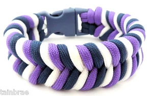 Scottish Rugby Colours Paracord Bracelet with Buckle Colour Choices - Picture 1 of 6