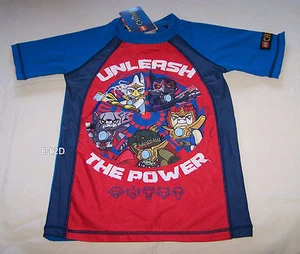 Lego Legends Of Chima Boys Blue Red Printed Short Sleeve Rash Vest Size 5 New - Picture 1 of 1