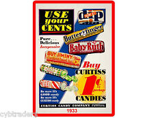 1933 Vintage Curtis  Candy  Refrigerator Fridge  Magnet  Advertising 