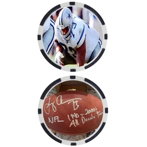 Larry Allen SIGNED Poker Chip #2 - Top 100 NFL Football Player - Picture 1 of 2