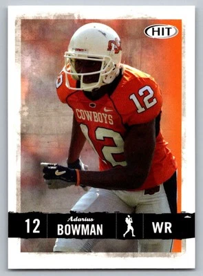 2008 SAGE HIT Adarius Bowman Oklahoma State Cowboys #42 - Image 1 of 2