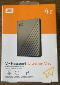 New WD My Passport Ultra WDBPMV0040BSL 4 TB Hard Drive - External - Portable MAC - Afbeelding 1 van 6