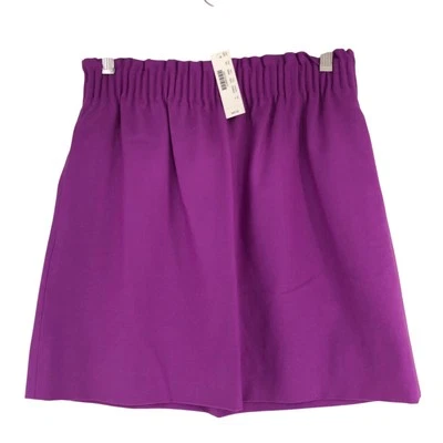 J Crew Womens Size 2 Skirt City Mini Accordion Pleats Wool Blend Fuchsia POCKETS - Image 1 of 4