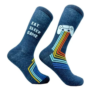 Calcetines para hombre Eat Sleep Game divertidos geniales calzado para amantes de los videojuegos - Imagen 1 de 9