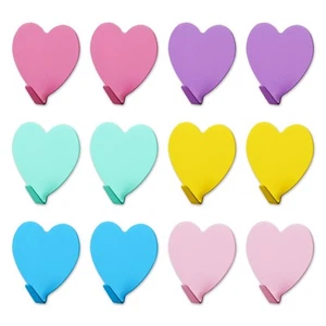 12 Pack Adhesive Wall Hooks - Decorative Wall Hooks for Hanging Key Towels, S... - Picture 1 of 6