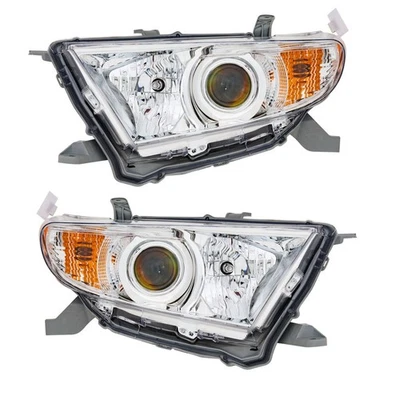 For 2011-2013 Toyota Highlander Headlight Driver and Passenger w/Bulbs DOT - Image 1 of 4