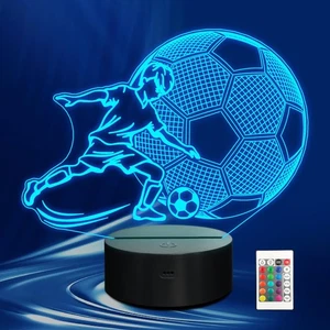 CoolGift Mart Fußball Nachtlicht, 3D LED optische Täuschungslampe mit Fernbedienung - Bild 1 von 7