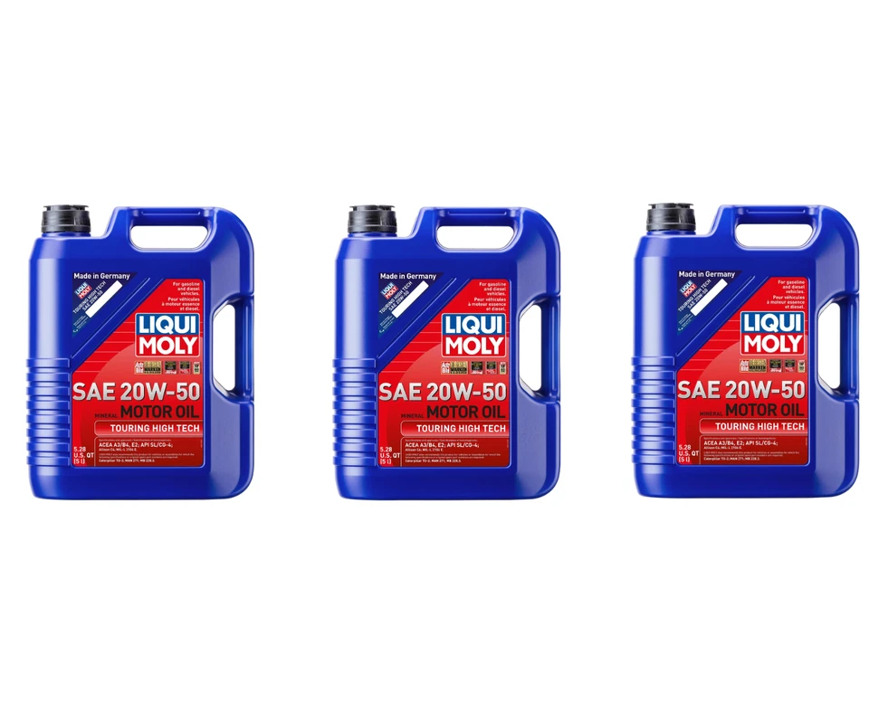 Pack of 3 LIQUI MOLY 20114 Touring High Tech 20W-50; 5 Liter - Image 1 of 2