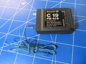 GRAUPNER/JR  Receiver / Empfänger 40 mhz FMS  C19  BEST.NR 4074 - Picture 1 of 5