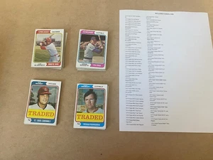 1974 Topps Baseball + Traded Lot - (74) - See List - Picture 1 of 5