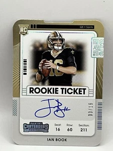 Ian Book 2021 Panini Contenders #137 Rookie Ticket Stub RC Auto 3/16 - Picture 1 of 2