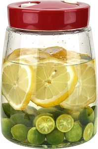 Vasetto Di Fermentazione in Vetro a Bocca Larga Da 1,4 L, Con Valvola Di Rilasci - Foto 1 di 12