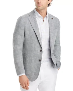 Peter Millar Crown Crafted Nova Basketweave Wool Soft Jacket Men's 46R Gale Grey - Picture 1 of 16