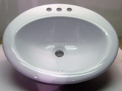 Porcelain Bathroom Sink Lavatory Vitreous China White Foto 1 de 4