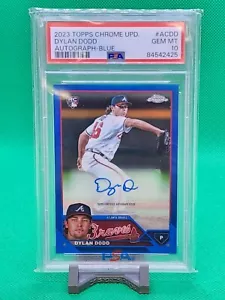 DYLAN DODD 2023 Topps Chrome Update Autograph RC Blue /150 PSA 10 GEM MT - Picture 1 of 2
