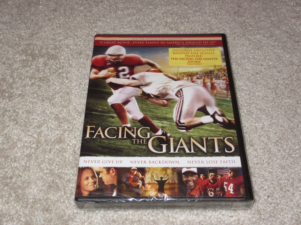 ☀️ NEW FACING THE GIANTS DVD 2007 Special Collector's Edition Never Lose Faith - Image 1 of 1