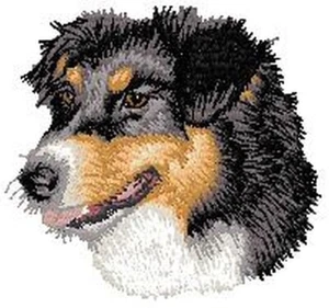 Parches bordados Australian Shepherd Tri Aussie perro, viene en 2" 3" y 4" - Imagen 1 de 5