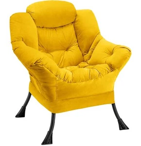 Congermom Fabric Lazy Chair Large Accent ChairVelvet Frabic Modern Lounge Rea... - Picture 1 of 7