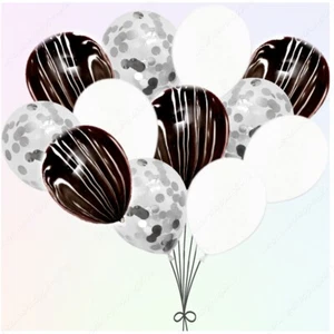 12" Confetti Marble Balloons Wedding Anni Birthday Party Decorations Ballons UK - Picture 1 of 48