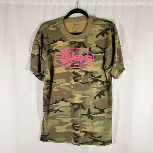 Tyler's Austin TX Shirt Women's Large Green Camo Keep Austin Weird Short Sleeve - Picture 1 of 7
