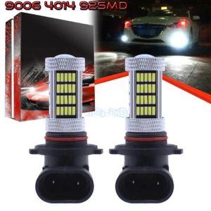 2Pcs 9006 HB4 4014 92SMD LED Fog Light Bulbs Conversion Kit Super 6000K White - Picture 1 of 12