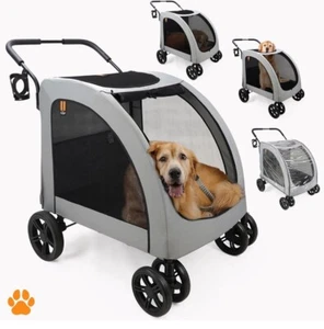 Open Box XXL Wide Pet Stroller Chester - Large Dog Buggy, pet Buggy, Spacious - Picture 1 of 11