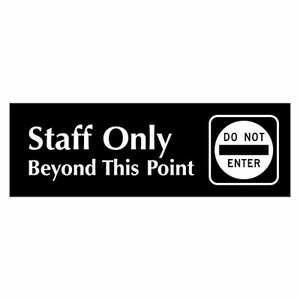 Staff Only Beyond This Point Sign Plaque 30 Colours 5 Sizes Outdoor Stable - Picture 1 of 71