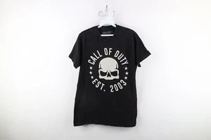 Vintage Y2K Mens Medium Faded Spell Out Call Of Duty Skull Video Game T-Shirt - Picture 1 of 9