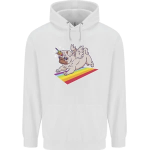 A Unicorn Pug Dog LGBT Childrens Kids Hoodie - Picture 1 of 11