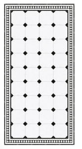 Adama Mat  Lion_B Black & Cream Geometric  Diamond Vinyl New Rug 23.6X37.4" - Picture 1 of 1