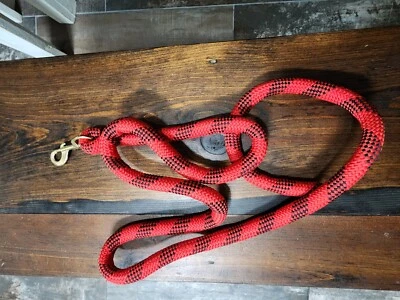 Nueva cuerda de plomo de algodón suave trenzada de 7' roja/negra Foto 1 de 3