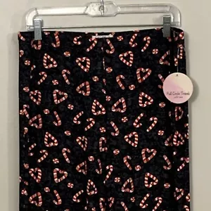 Candy Cane Talla 2X Leggings Círculo Completo Tendencias Navidad Negro/Gris NUEVO W1 - Imagen 1 de 6