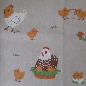 Canvas bedruckt Hühner, Küken, Eier / 50 x 140/150 cm - Bild 1 von 1