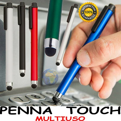 PENNA Puntatore TOUCH SCREEN Pennino CAPACITIVO x SMARTPHONES Schermo CELLULARE - Immagine 1 di 4