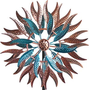Large Wind Spinner Two-Way Wind Sculpture Kinetic Outdoor Art Patio Decoration - Picture 1 of 8