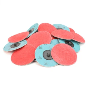 50 Pack - 3" Inch 36 Grit Ceramic Quick Change Sanding Discs Type R Roloc - Picture 1 of 5