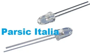 LED BIANCO CALDO D=5mm alta luminosità colore 3-3,2V ( = 100 PEZZI ) - Imagen 1 de 4