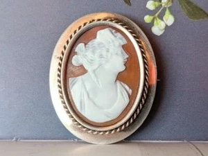 Antique silver brooch cameo 1917 - Picture 1 of 7
