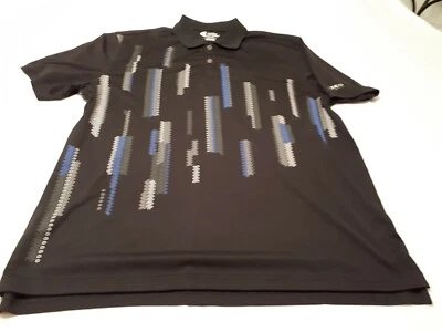 IZOD Casual Cuarto Abotonado O Marcas Cool FX XL Azul Gris Blanco Sobre Negro Xfg Foto 1 de 4